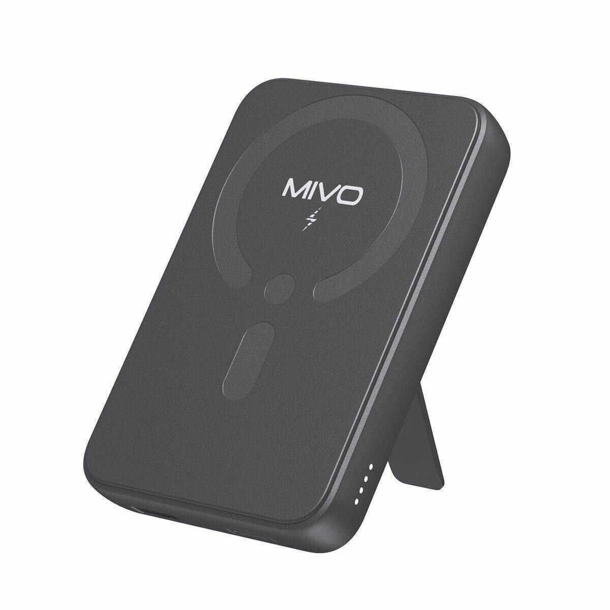 Магнитный повербанк с быстрой беспроводной зарядкой 20000 mAh Power bank MagSafe(Черный) пауэрбанк для телефона белый MIVO MB-201Q
