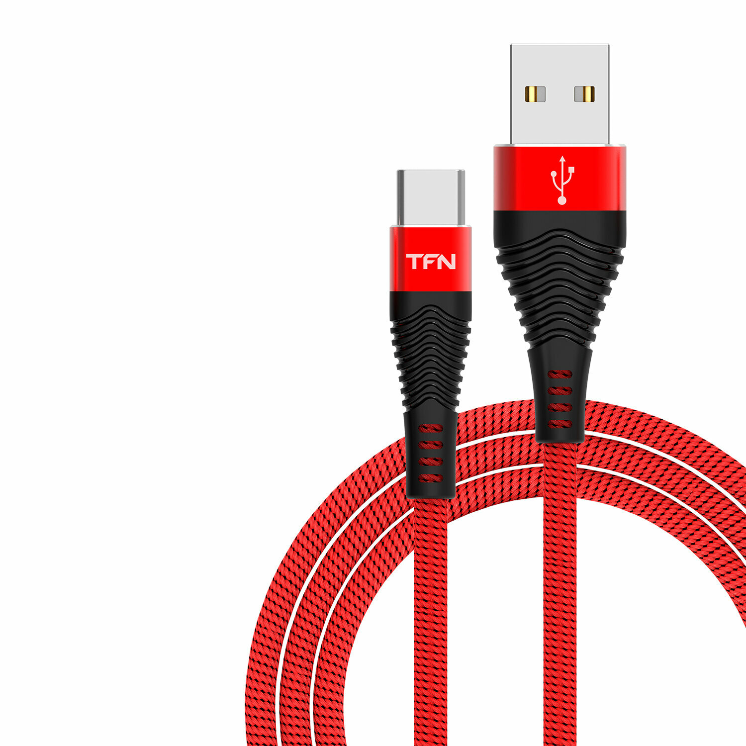 Кабель USB 2.0 - Type C TFN 1m red-black, TFN FORZA, TFN-CFZUSBCUSB1MRD