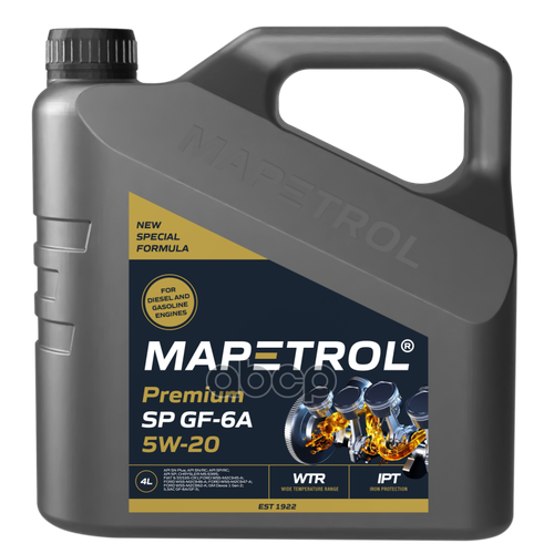 MAPETROL Масло Моторное Premium Sp Gf-6A 5W20 Синт.4л Mapetrol