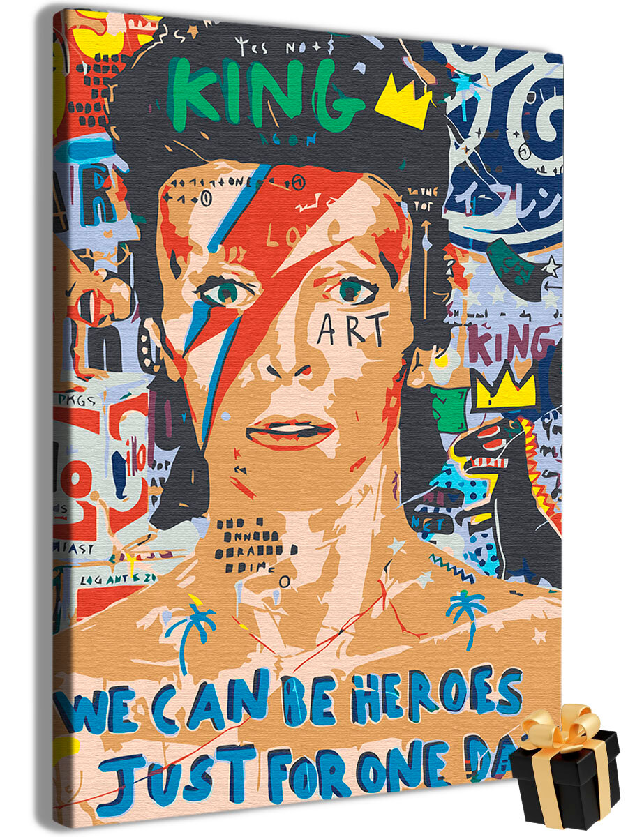 Картина по номерам Дэвид Боуи Арт / David Bowie Art холст на подрамнике 40*60
