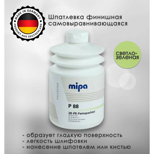 Шпатлёвка самовыравнивающаяся, финишная Mipa P88, 820мл