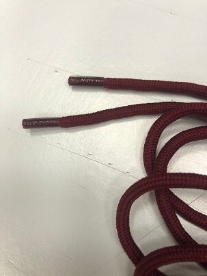 Шнурки 100см круглые бордовые — фото 1