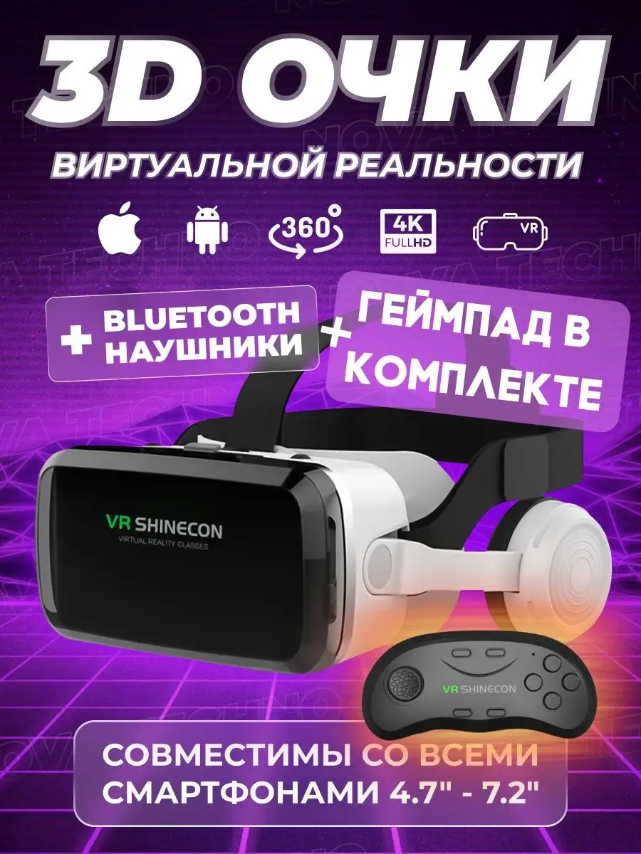фото Тестовый образец очки виртуальной реальности с джойстиком (Картинка)