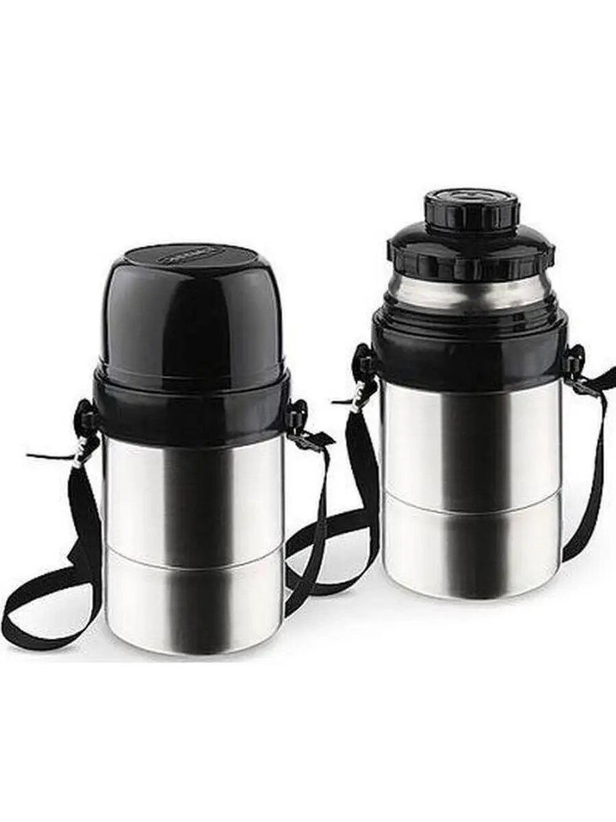 фото Термос ДС-0,5л "Дорожный" с шир. горлом на ремне арт.1с666 (г. Аша)