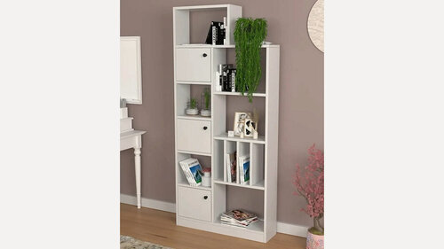 Изображение товара Стеллаж Билли Айден Белый Фасадный 0101 NOW 75x20x170 см, Дом мебели для вас