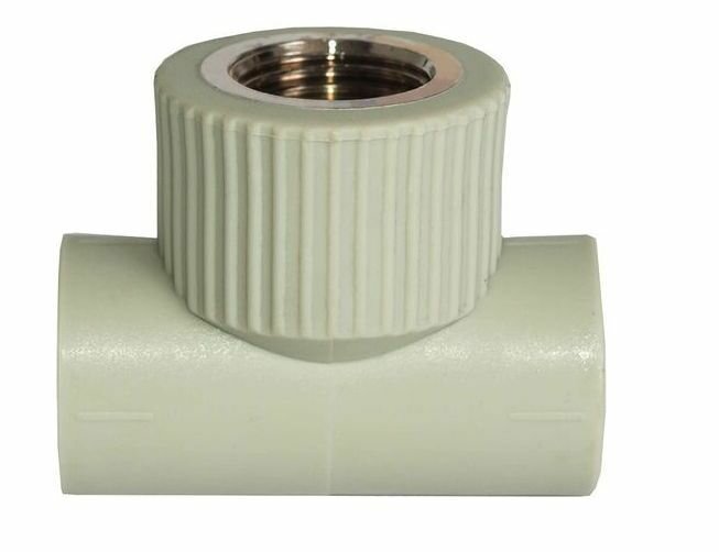 Тройник комбинированный Tebo TR-TB с внутренней резьбой д32х1/2" серый