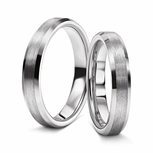 Кольцо обручальное Veragold, размер 24.5, ширина 4 мм, серебристый