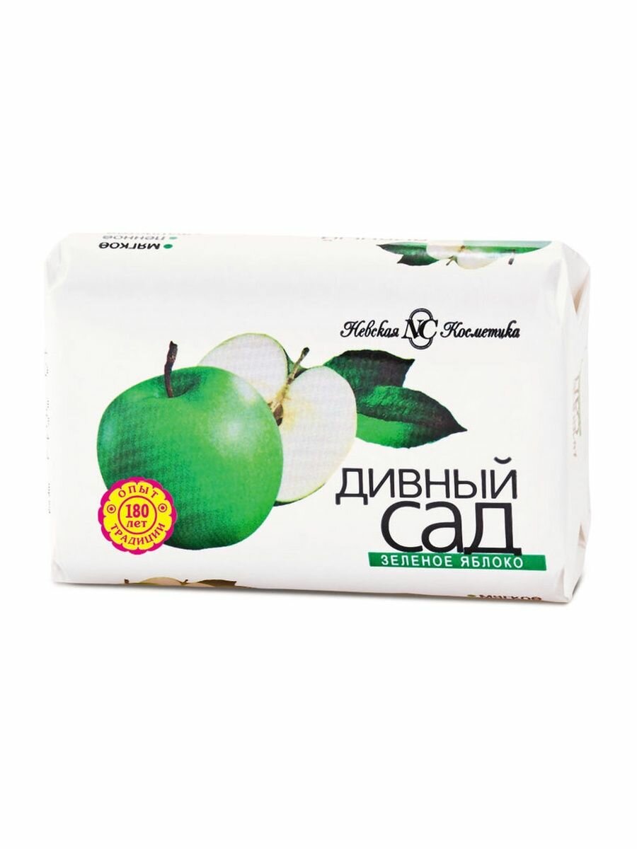 Невская Косметика Мыло кусковое Дивный сад Зелёное яблоко, 90 г