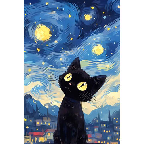 Алмазная мозаика Гранни «КотоГог» (30х20 см, полная выкладка, квадратные стразы)