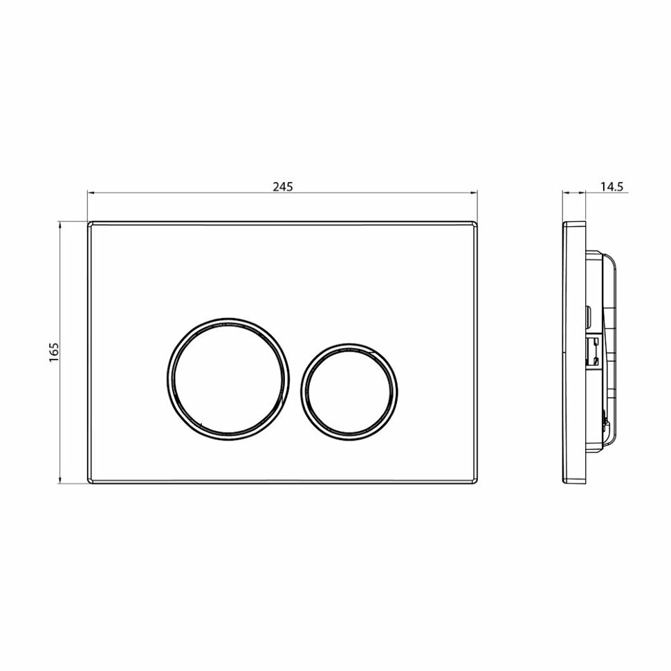 Клавиша для инсталляции CHARUS SPAZIO Графит — фото 1