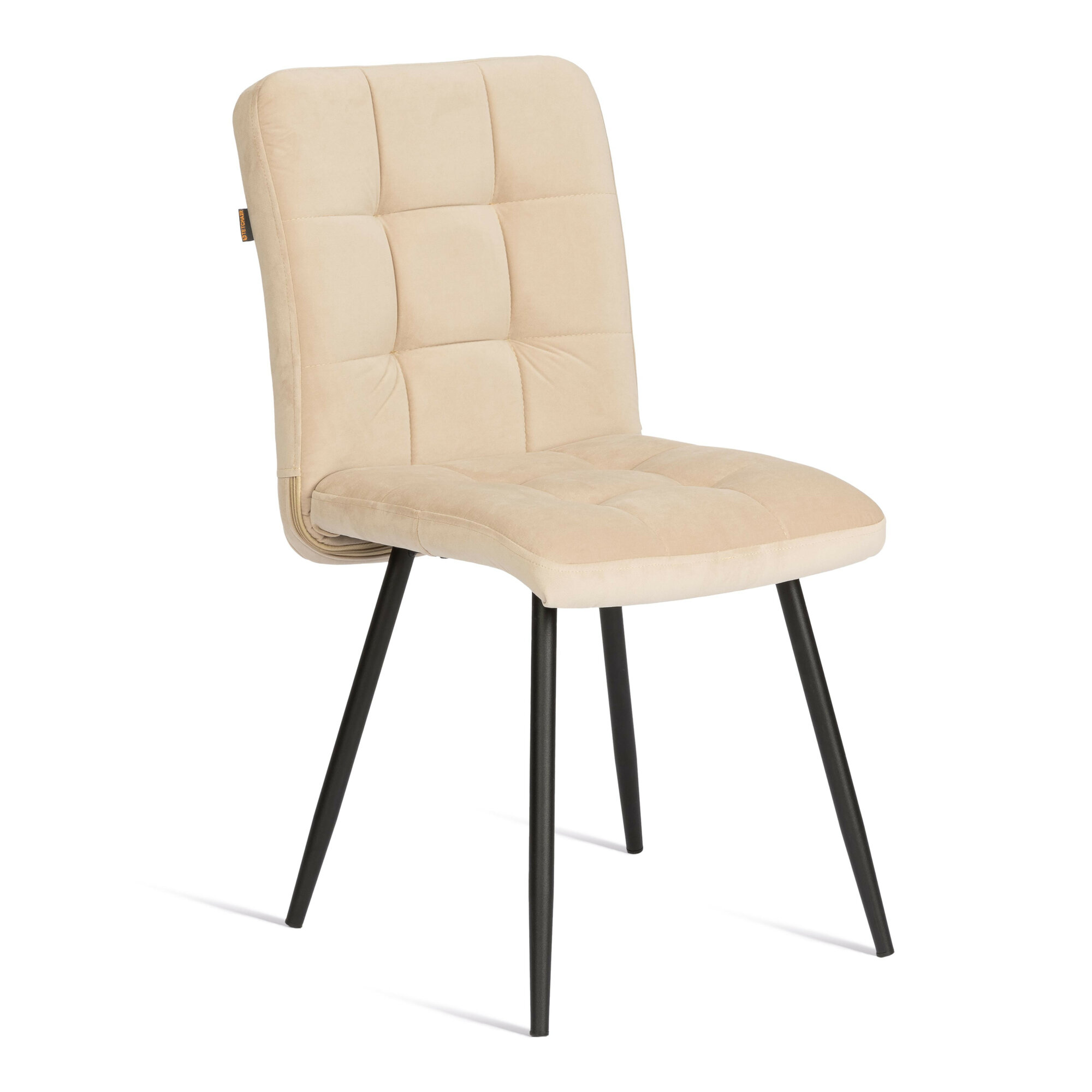 фото Cтул обеденный для кухни с мягким сиденьем TetChair Medeo, 1 шт, разборный, велюр молочный