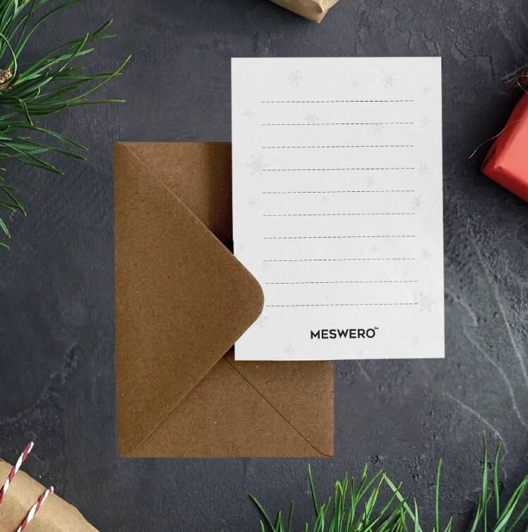 Новогодняя подарочная открытка meswero / ny / сold hands, warm heart — фото 1