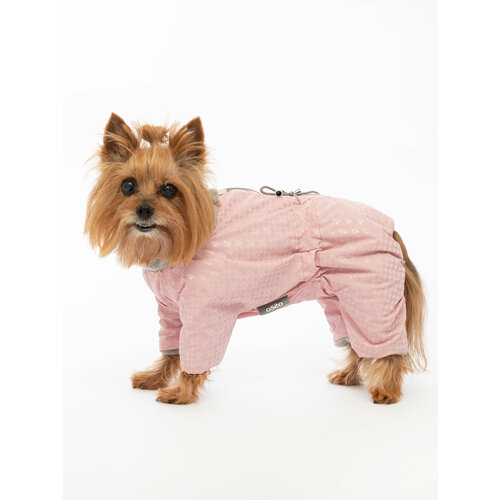 Комбинезон для мелких пород собак, демисезонный, р. 25 (самка) жемчуг/розовый