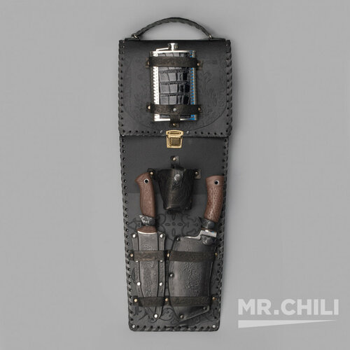 Шашлычный набор колчан с флягой