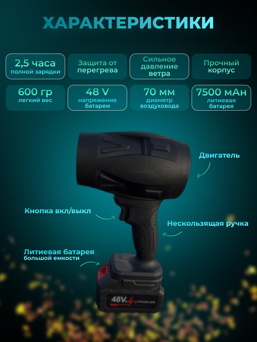 Изображение Воздуходувка аккумуляторная
