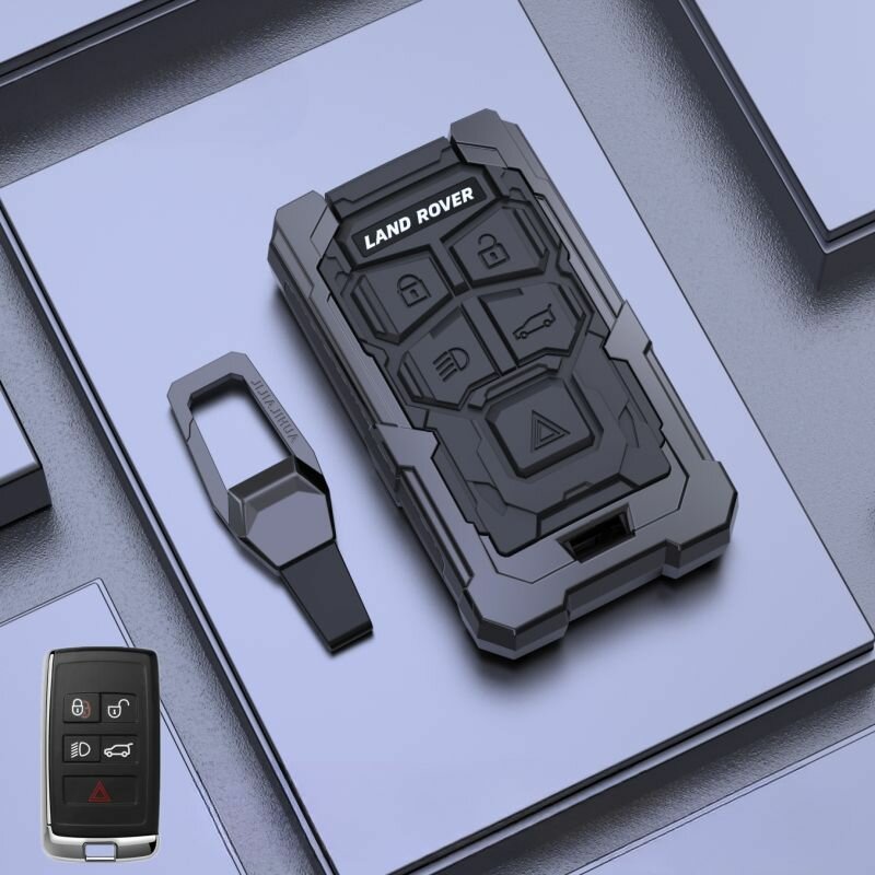 Металлический чехол для ключа Range-Rover черный (GJ035)