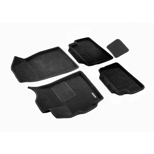 Коврики текстильные 3D Euromat для OMODA C5 (кроссовер Омода С5), с полиуретановым подпятником, черные