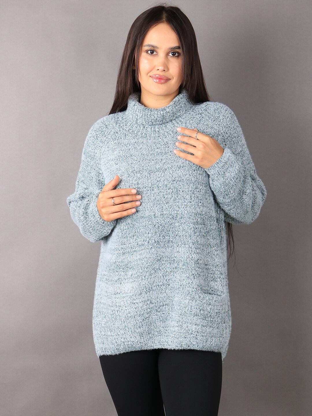 Джемпер , размер One Size, бирюзовый — фото 1