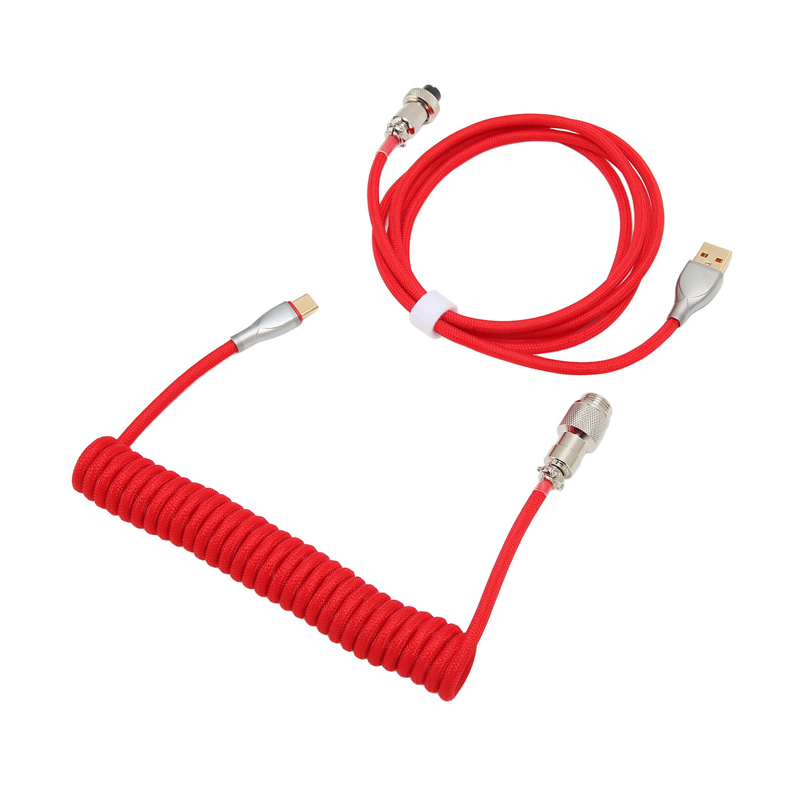 Кабель USB-C для механической клавиатуры, разъем с алюминиевой оболочкой, 1,5 м, двухслойный, для подключения аксессуаров