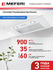 Вытяжка кухонная MEFERI INBOX60WH POWER на 60 см встраиваемая, бе...