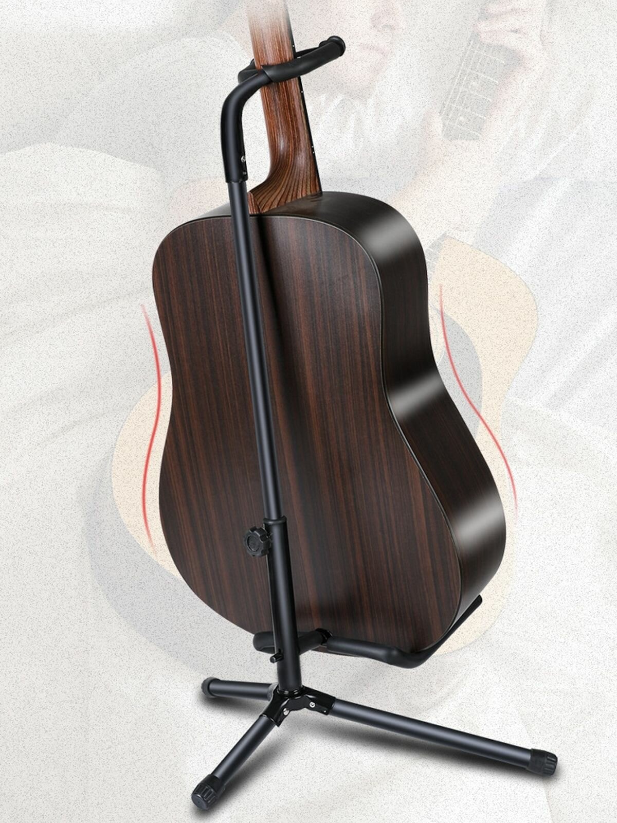 Подставка для гитары напольная, разборная универсальная гитарная стойка — фото 1
