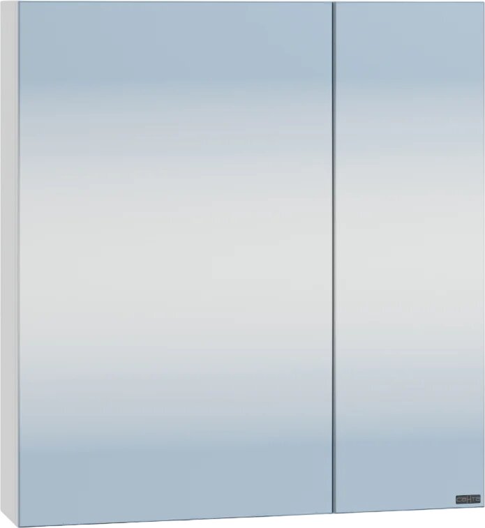 Зеркало-шкаф СаНта Аврора 60 60 см белое в современном стиле