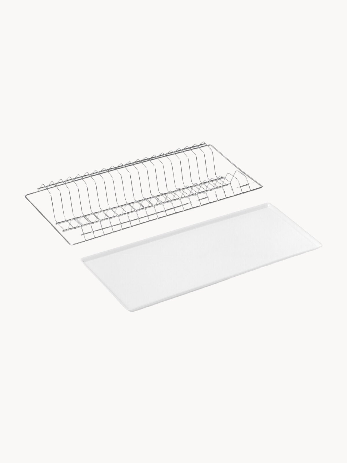 Комплект посудосушителей с поддоном для шкафа, сушилка для посуды 60 см, 56,5×25,6 см, белый