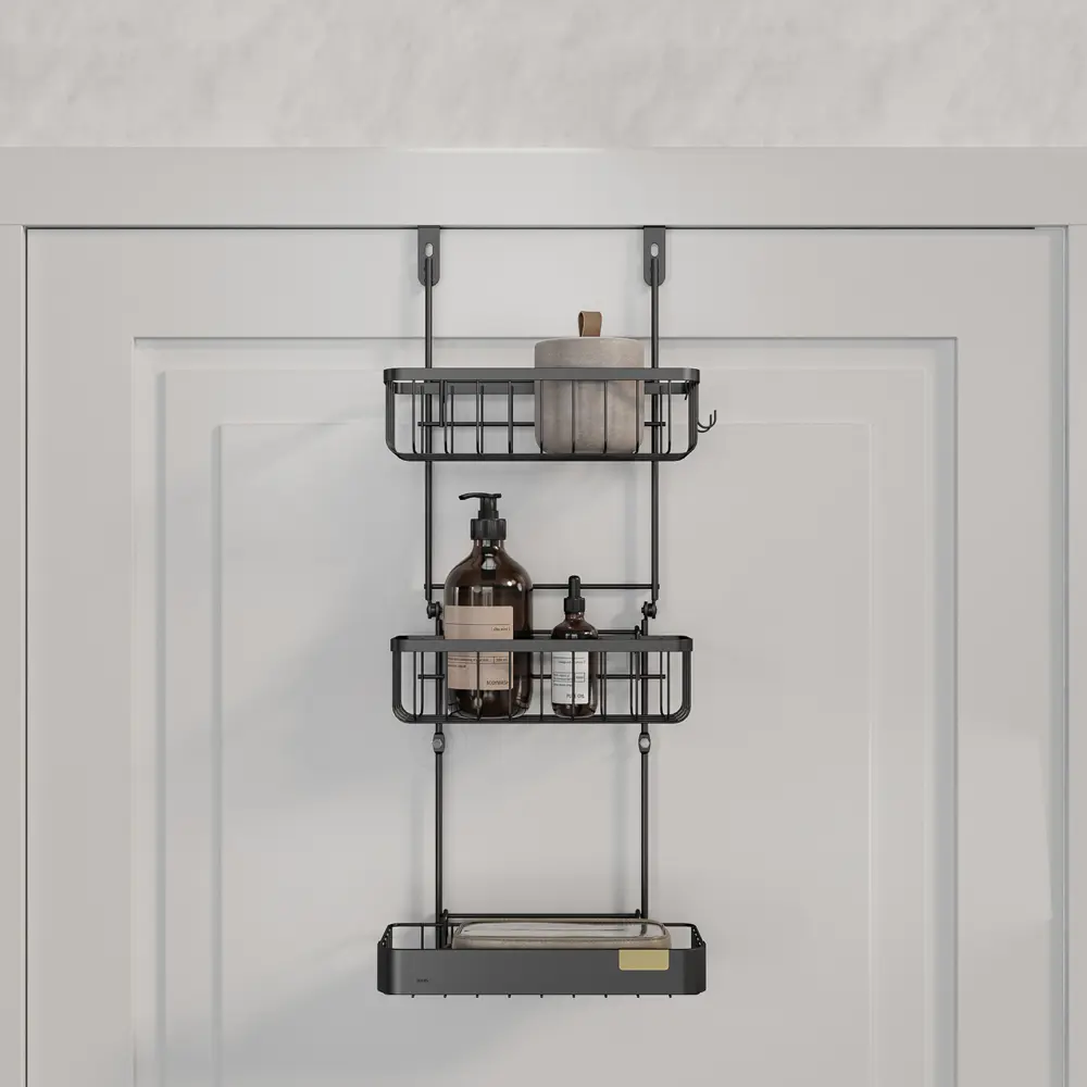 Полка для душа Iddis Soul LM008WC3Bi44 навесная 3 яруса цвет черный
