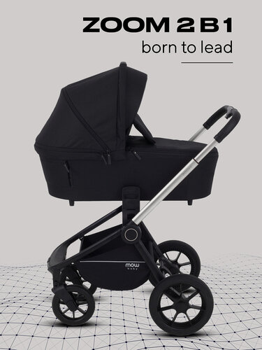Изображение товара Коляска для новорожденных 2 в 1 MOWBaby ZOOM RA086 Silver Black