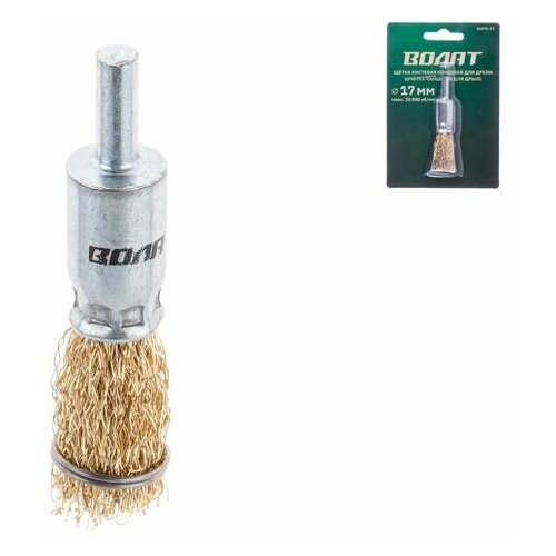 Щетка д/дрели кистевая 17мм волат (для дрели кисточка концевая крацовка) (81070-17)