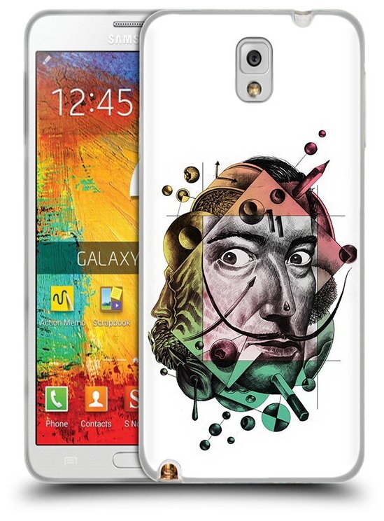 Чехол задняя-панель-накладка-бампер MyPads разноцветное лицо абстракция для Samsung Galaxy Note 3 SM-N900/N9005 противоударный