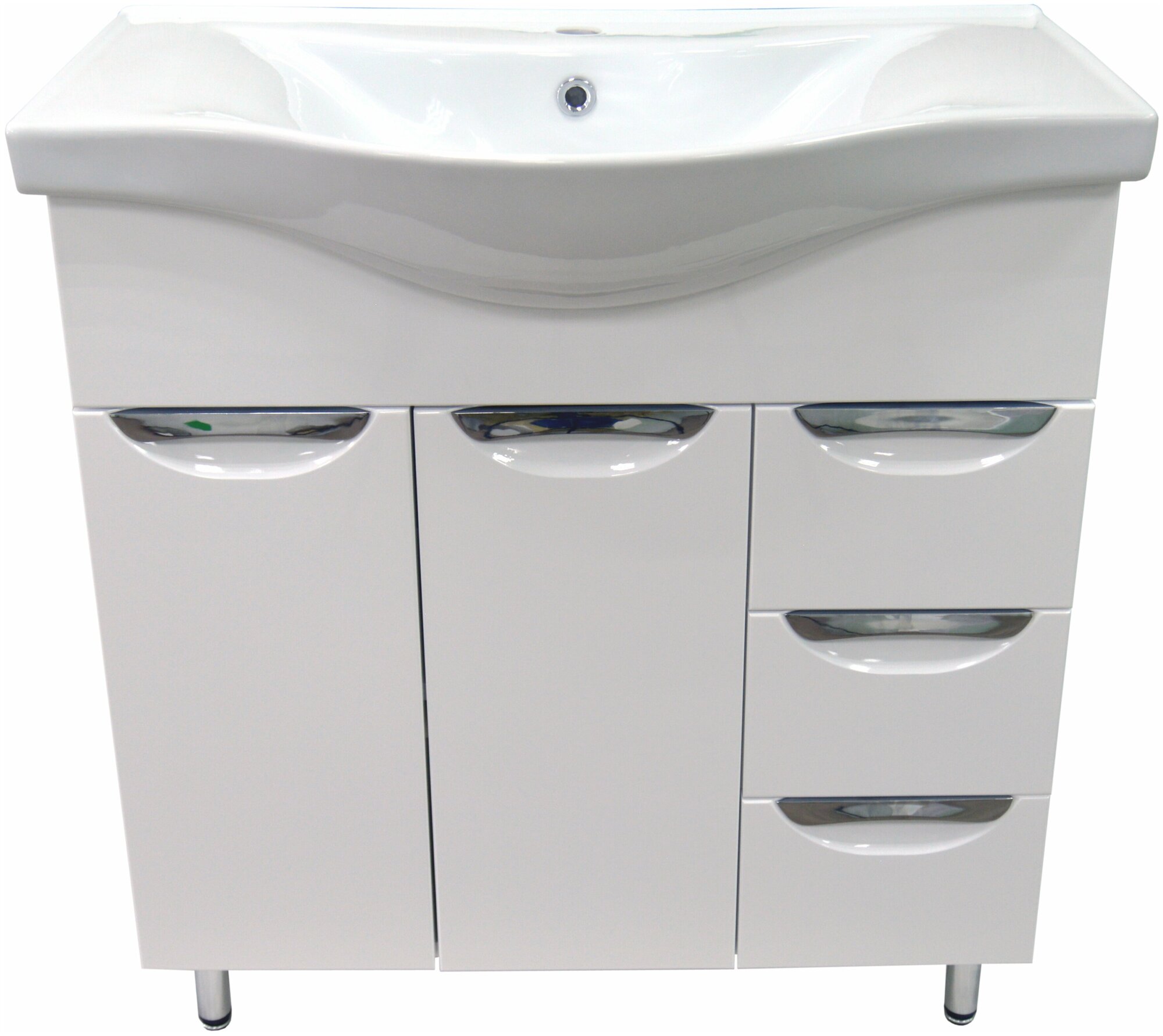 Комплект Тумба Стиль- 80/3 (800*850*460) с раковиной Basic 80 (CS00070447)