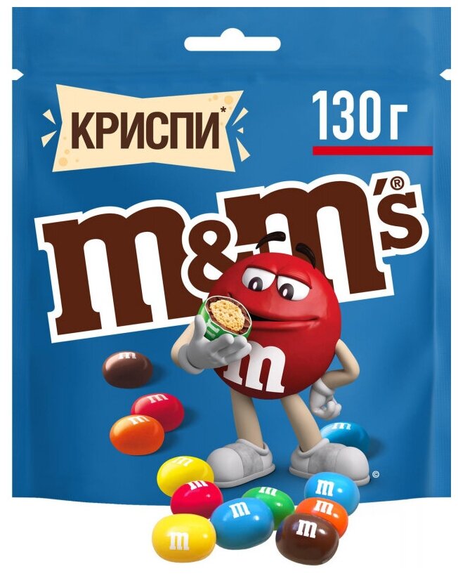 M&M's Криспи драже с хрустящим центром, 130г - фотография № 3