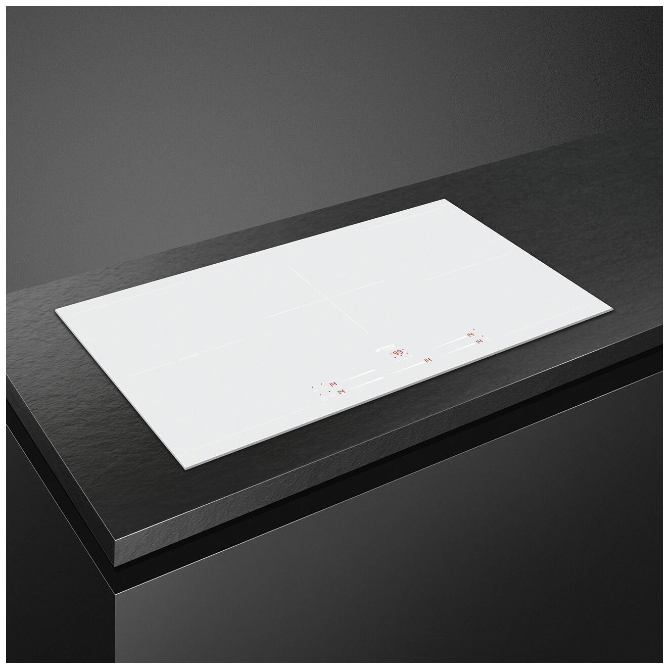 Встраиваемые индукционные панели SMEG/ индукционная, 90 см, Multizone, прямой край, белое стекло - фотография № 2
