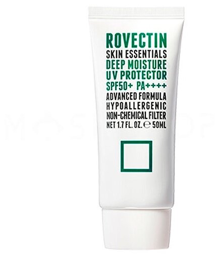 Солнцезащитный крем на физических фильтрах ROVECTIN Skin Essentials Deep Moisture UV Protector SPF50+ PA++++, 50 мл