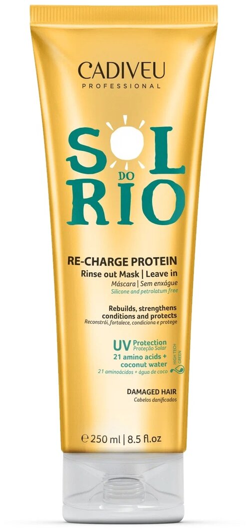 Cadiveu маска Sol do Rio Re-charge protein, 250 мл, туба