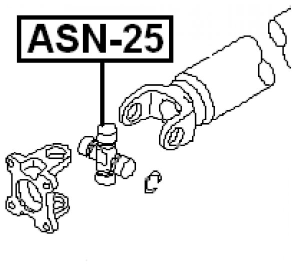 Крестовина карданного вала задняя Febest ASN-25