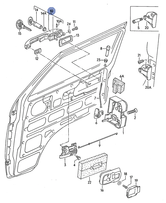 JP GROUP 1187100200 (251837205 / 837215001 / 837215001_JP) ручка двери внешняя