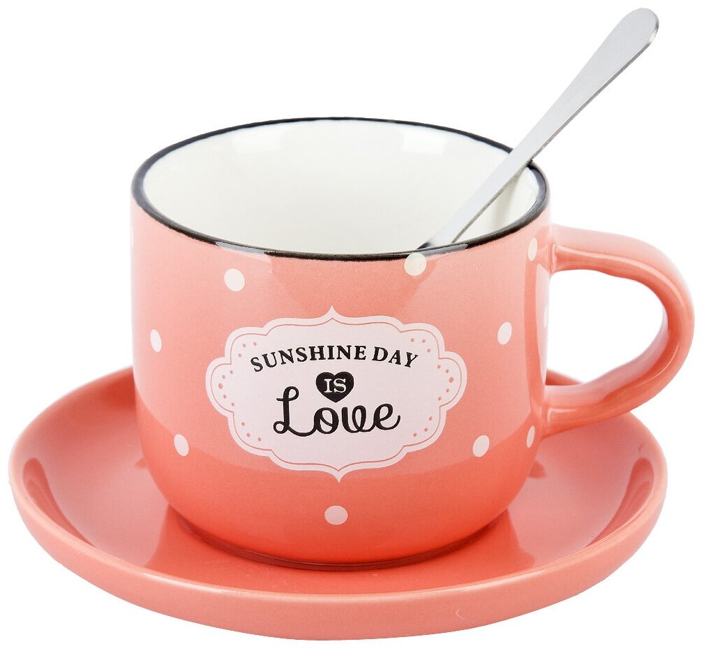 фото Чайная пара с ложкой "Sunshine day"