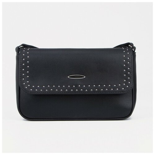 фото Сумка-мессенджер на молнии, цвет чёрный а-тон