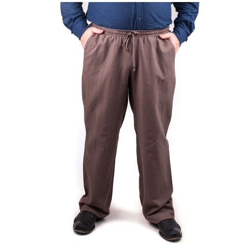 Брюки Naviator летние, повседневные, свободный силуэт, карманы, размер (72)182-144-140, коричневый