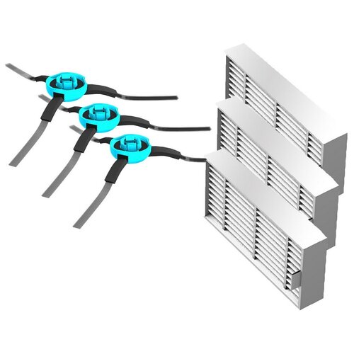 Комплект боковых щеток (3 шт) и фильтров (3 шт) для Hobot Legee 668, 688, 669