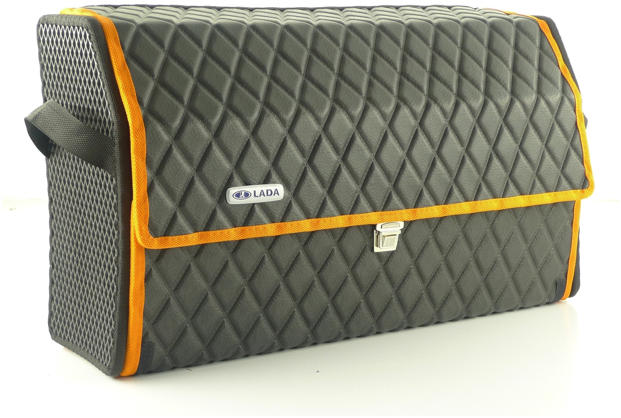 Сумка-кофр органайзер в багажник Lada 38L оранжевый кант