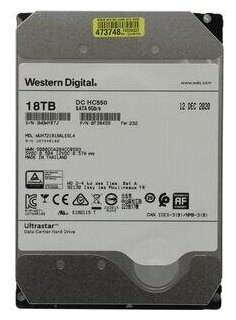 Жесткий диск Western Digital Ultrastar DC HC550 WUH721818ALE6L4 18Tb (0F38459)