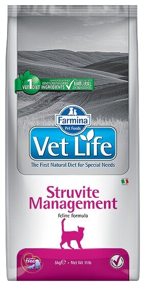 Корм Farmina Vet Life Struvite Management для кошек при рецидивах МКБ струвитного типа, 400 г - фотография № 3