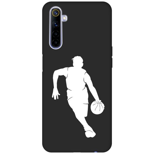 Матовый чехол Basketball W для realme 6 / Рилми 6 с 3D эффектом черный матовый чехол bts stickers для realme 6 рилми 6 с 3d эффектом черный