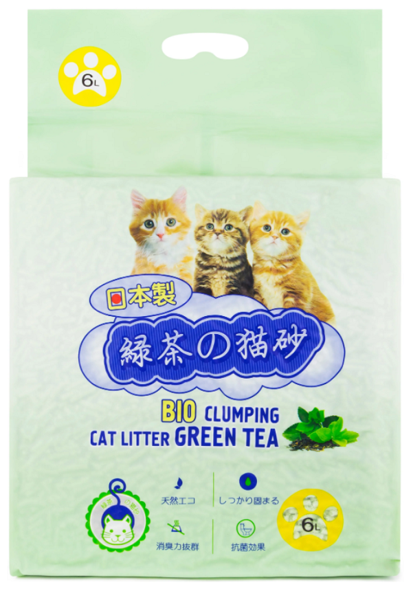 Наполнитель HAKASE AREKKUSU Тофу зелёный чай 10л - фотография № 5