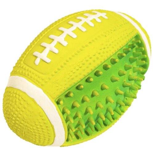 Игрушка для собак с пищалкой (мягкий латекс) Zoo One Мяч регби 14 см, L-437