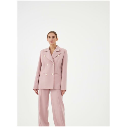 Брюки прямого кроя с боковыми карманами LESYANEBO 16(N)/Пыльная роза