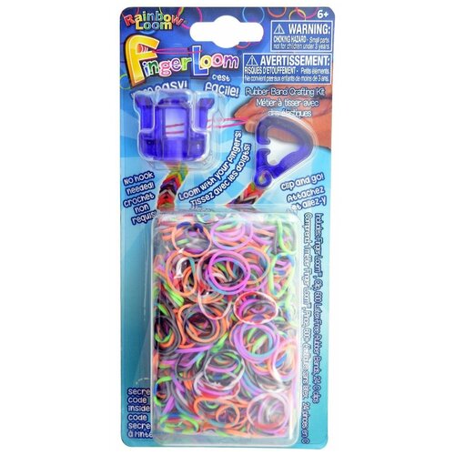 фото Набор для плетения браслетов из резиночек rainbow loom finger loom (фингер лум), фиолетовый